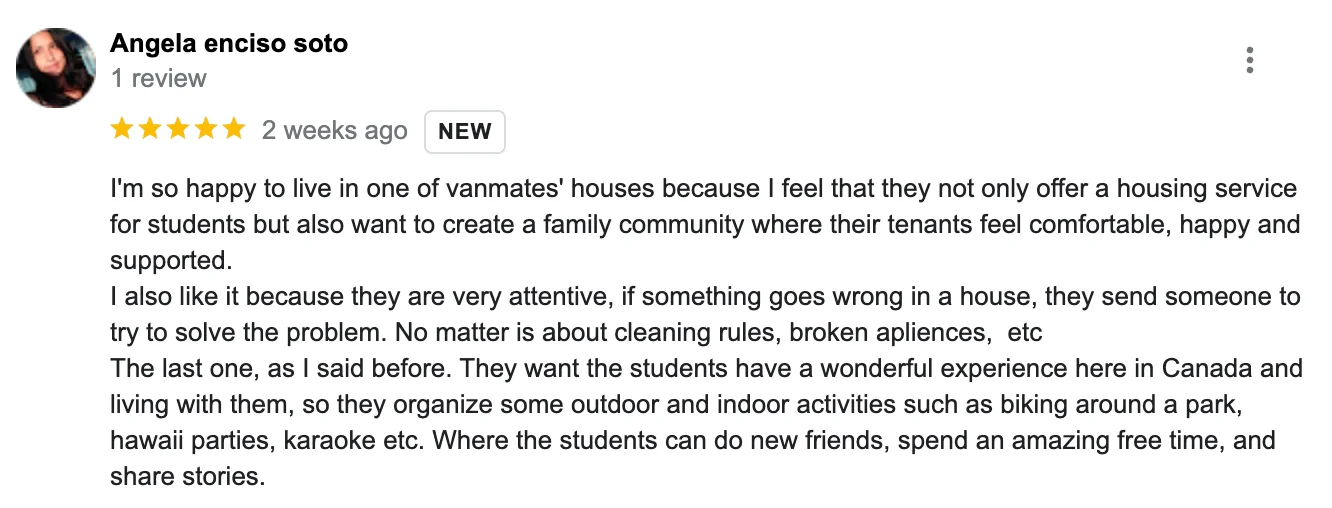 vanmates accommodation student housing review